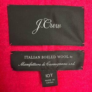 J.Crew Italian Boiled Wool overcoat - berry